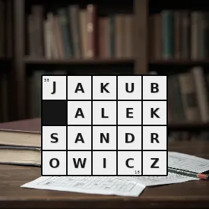 Rozwiązanie krzyżówki: alek - jakub aleksandrowicz | hasła, synonimy i podpowiedzi Hasło krzyżówkowe alek - jakub aleksandrowicz – rozwiązanie, synonimy, podpowiedzi i definicje krzyżówkowe